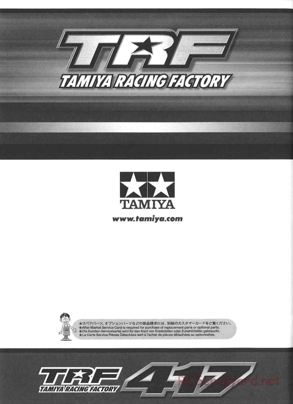 Tamiya - TRF417 Chassis - Manual - Page 28
