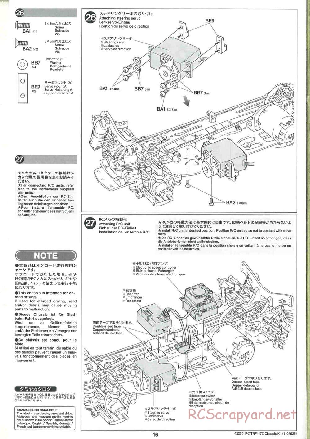 Tamiya - TRF417X Chassis - Manual - Page 16