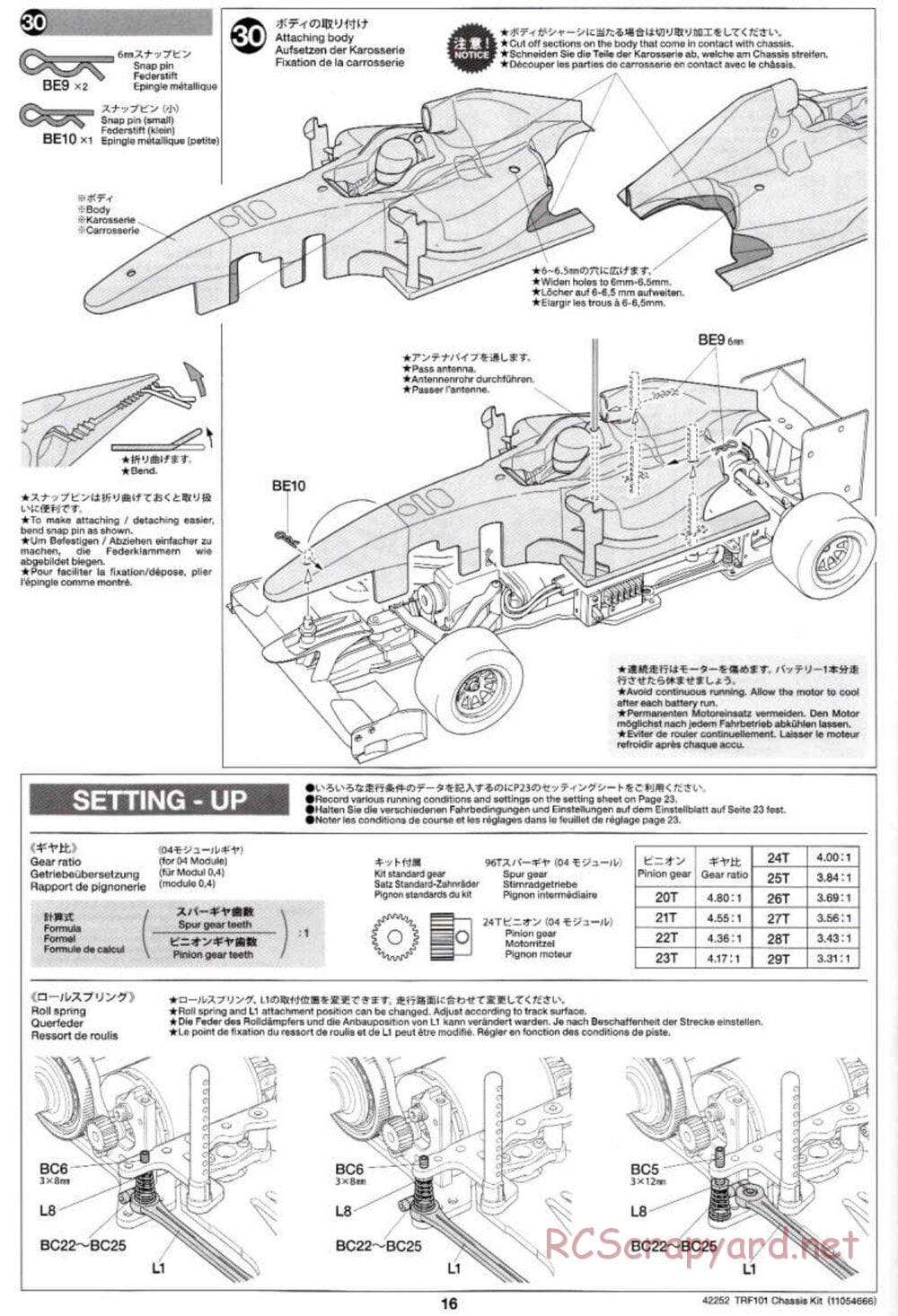 Tamiya - TRF101 Chassis - Manual - Page 16