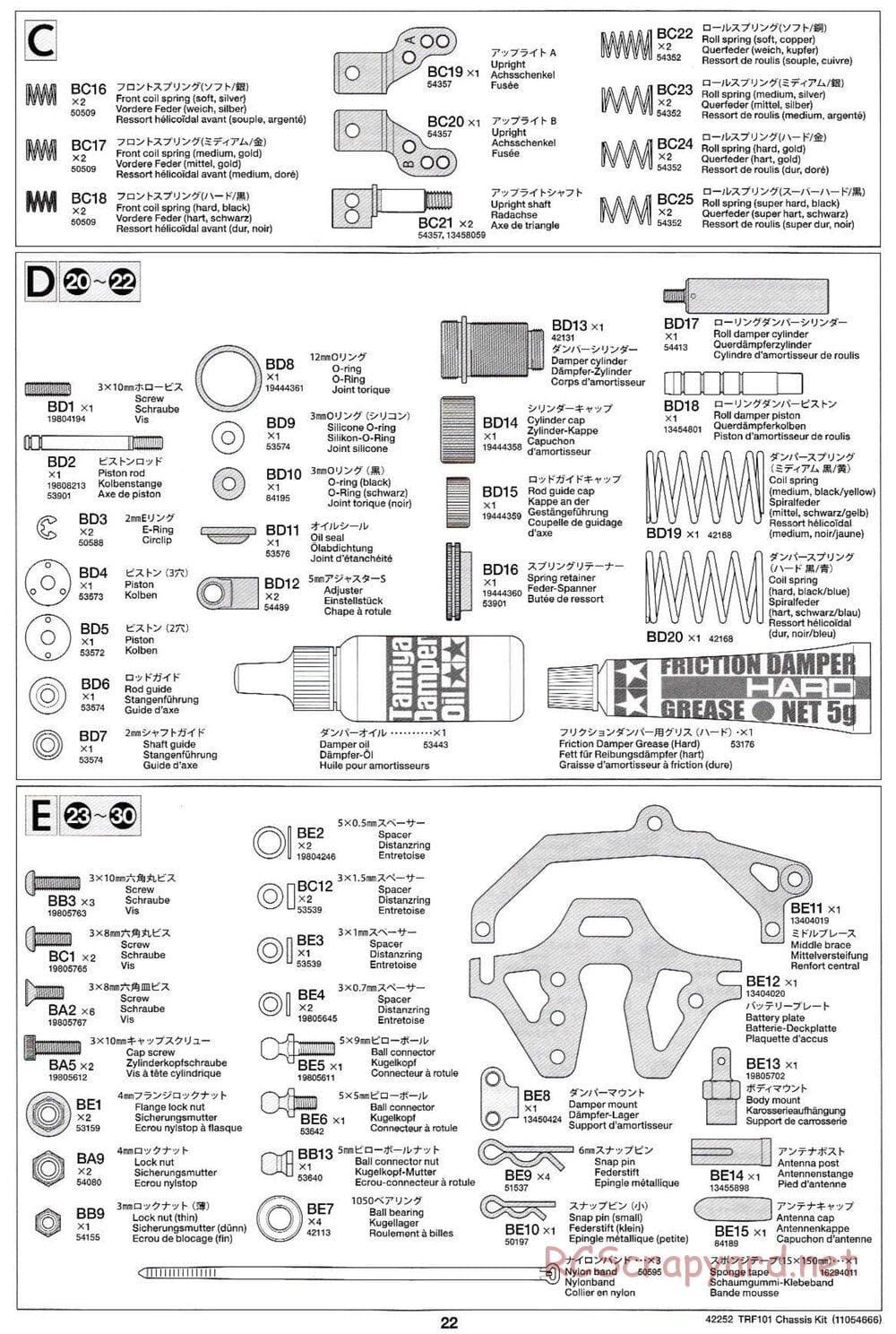 Tamiya - TRF101 Chassis - Manual - Page 22