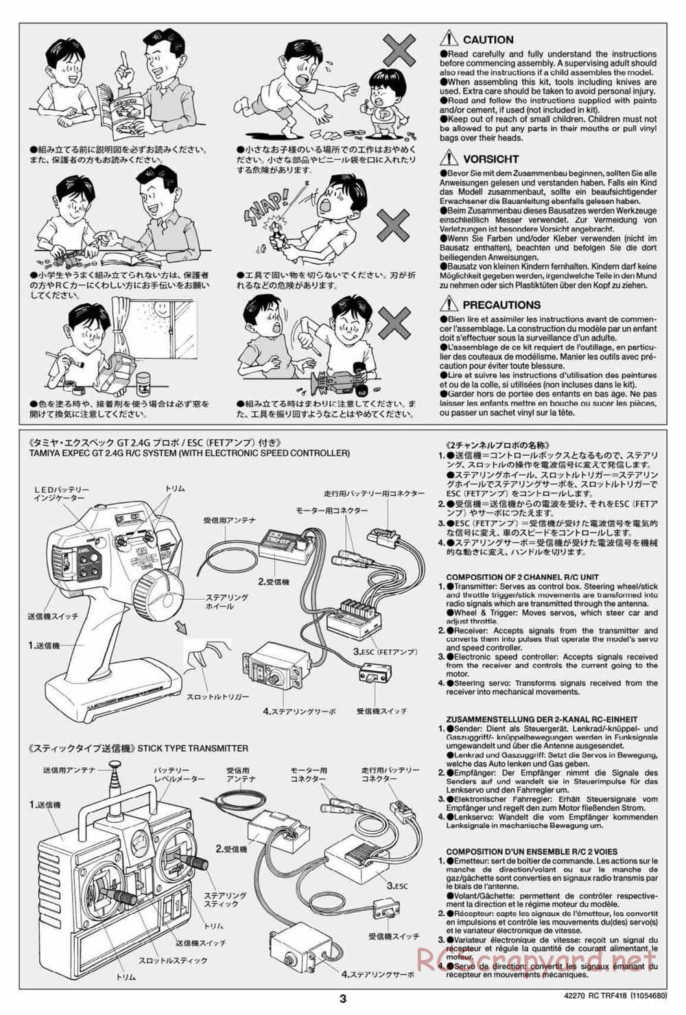 Tamiya - TRF418 Chassis - Manual - Page 3