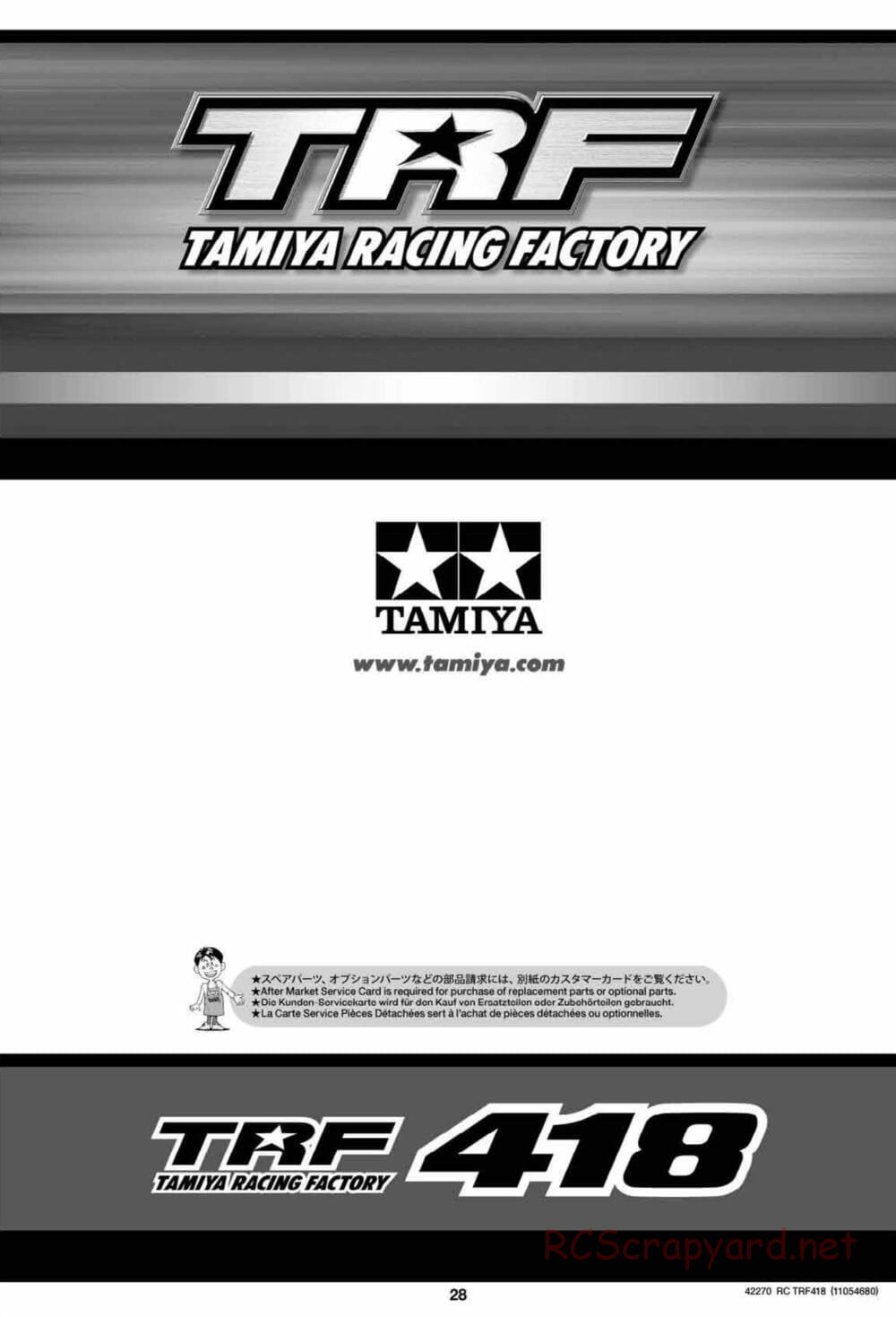 Tamiya - TRF418 Chassis - Manual - Page 28