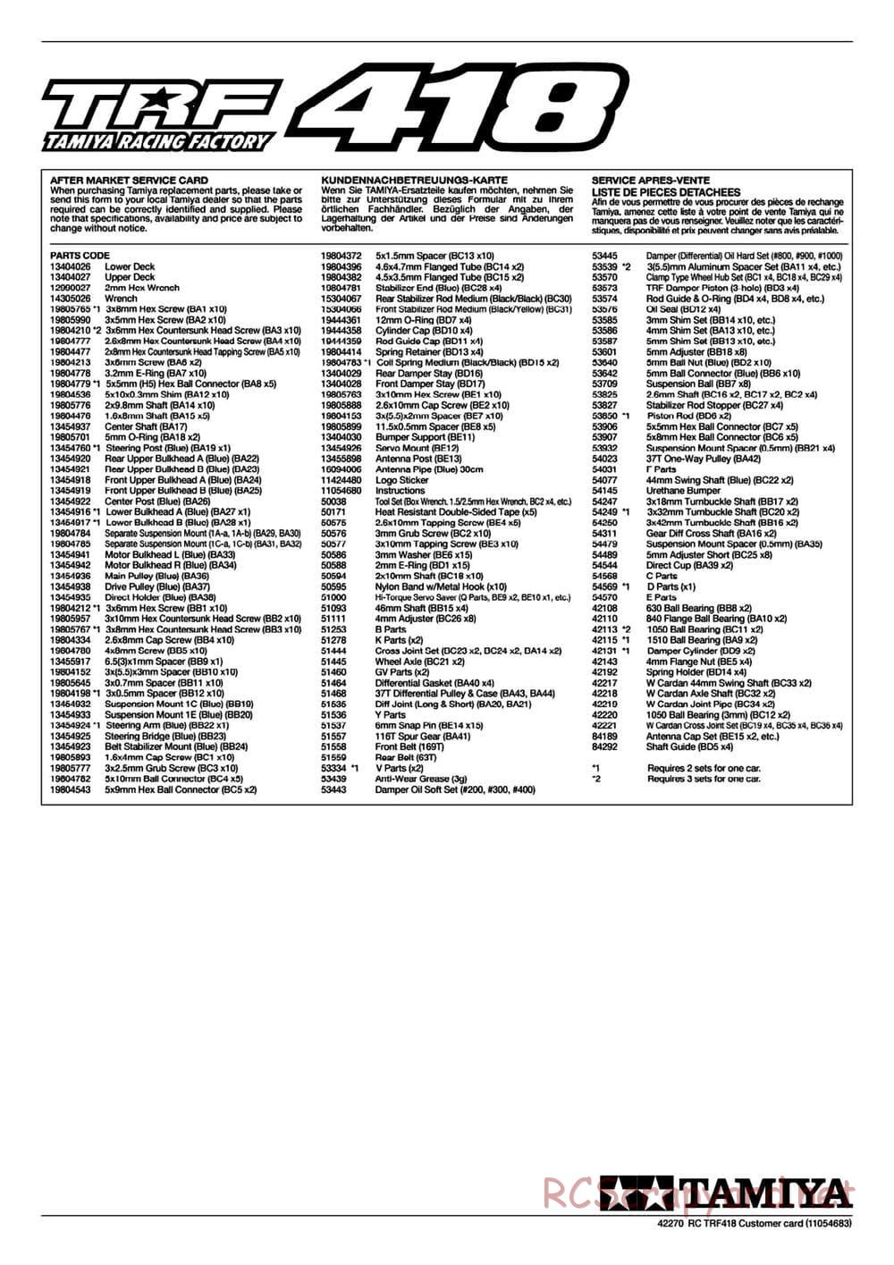 Tamiya - TRF418 Chassis - Manual - Page 30