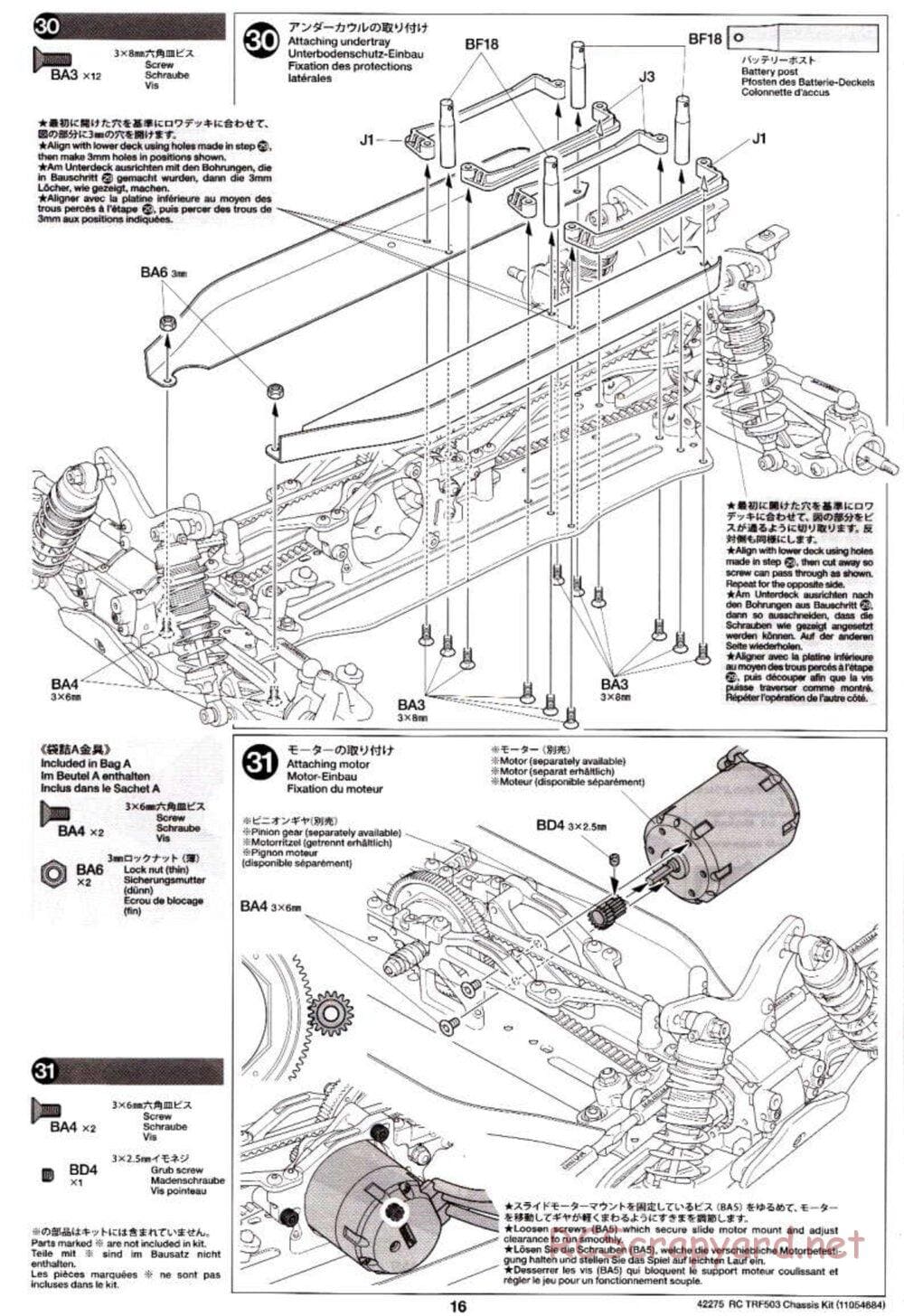 Tamiya - TRF503 Chassis - Manual - Page 16