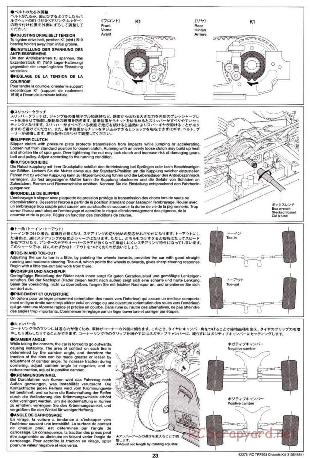 Tamiya - TRF503 Chassis - Manual - Page 23
