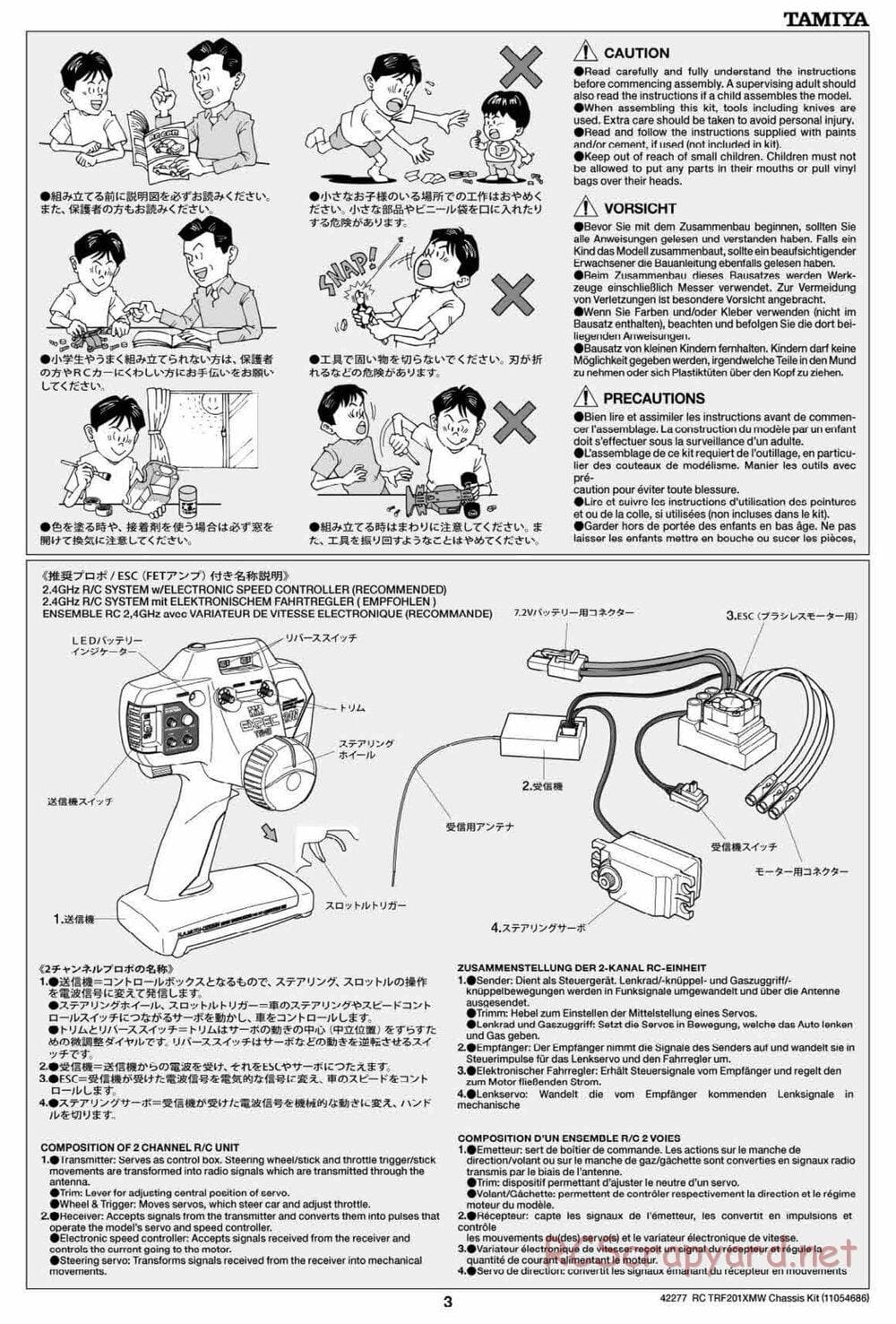 Tamiya - TRF201XMW Chassis - Manual - Page 3