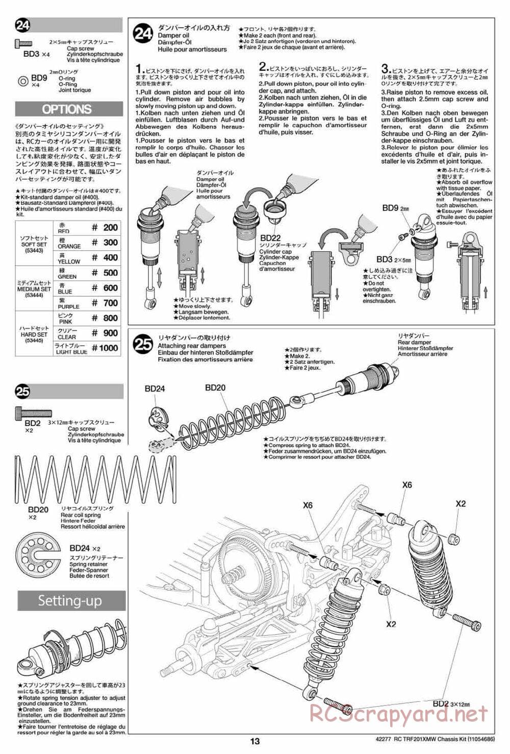 Tamiya - TRF201XMW Chassis - Manual - Page 13