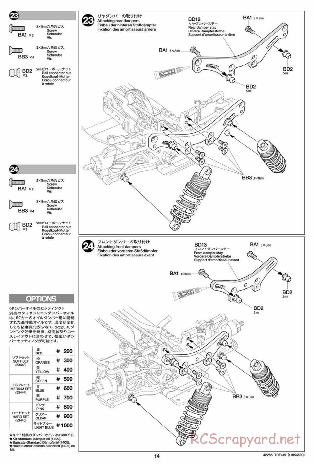 Tamiya - TRF419 Chassis - Manual - Page 14