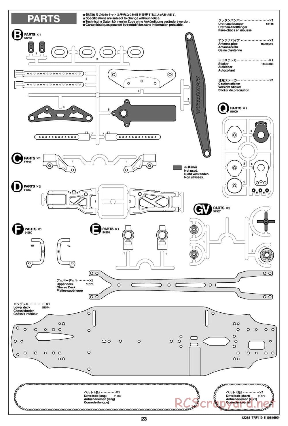 Tamiya - TRF419 Chassis - Manual - Page 23