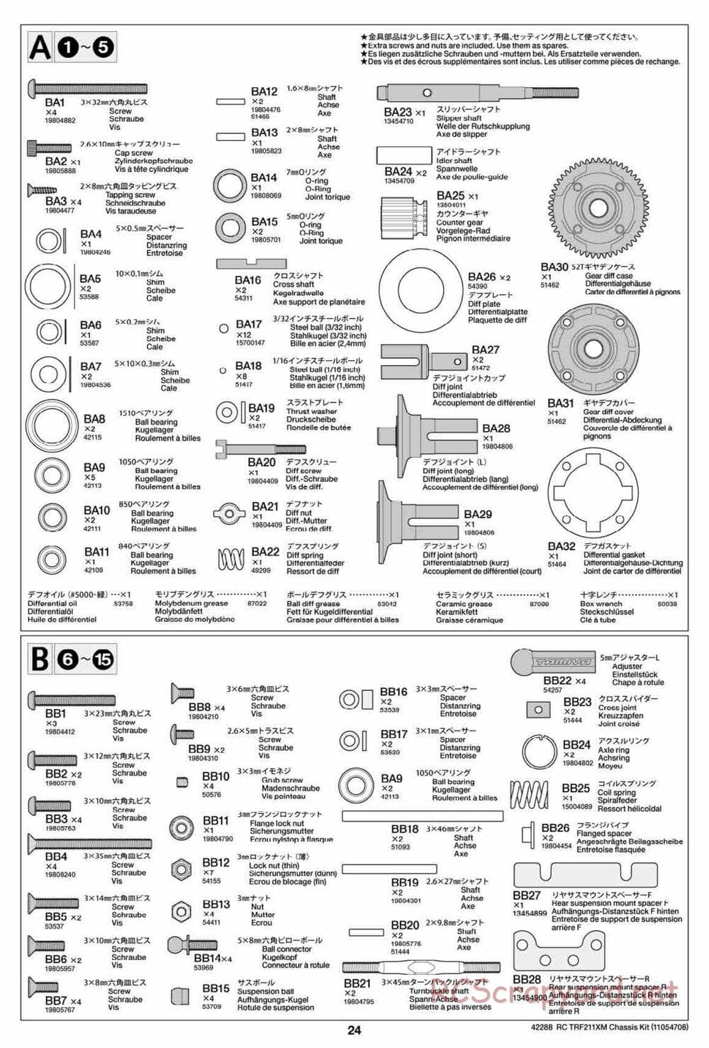 Tamiya - TRF211XM Chassis - Manual - Page 24