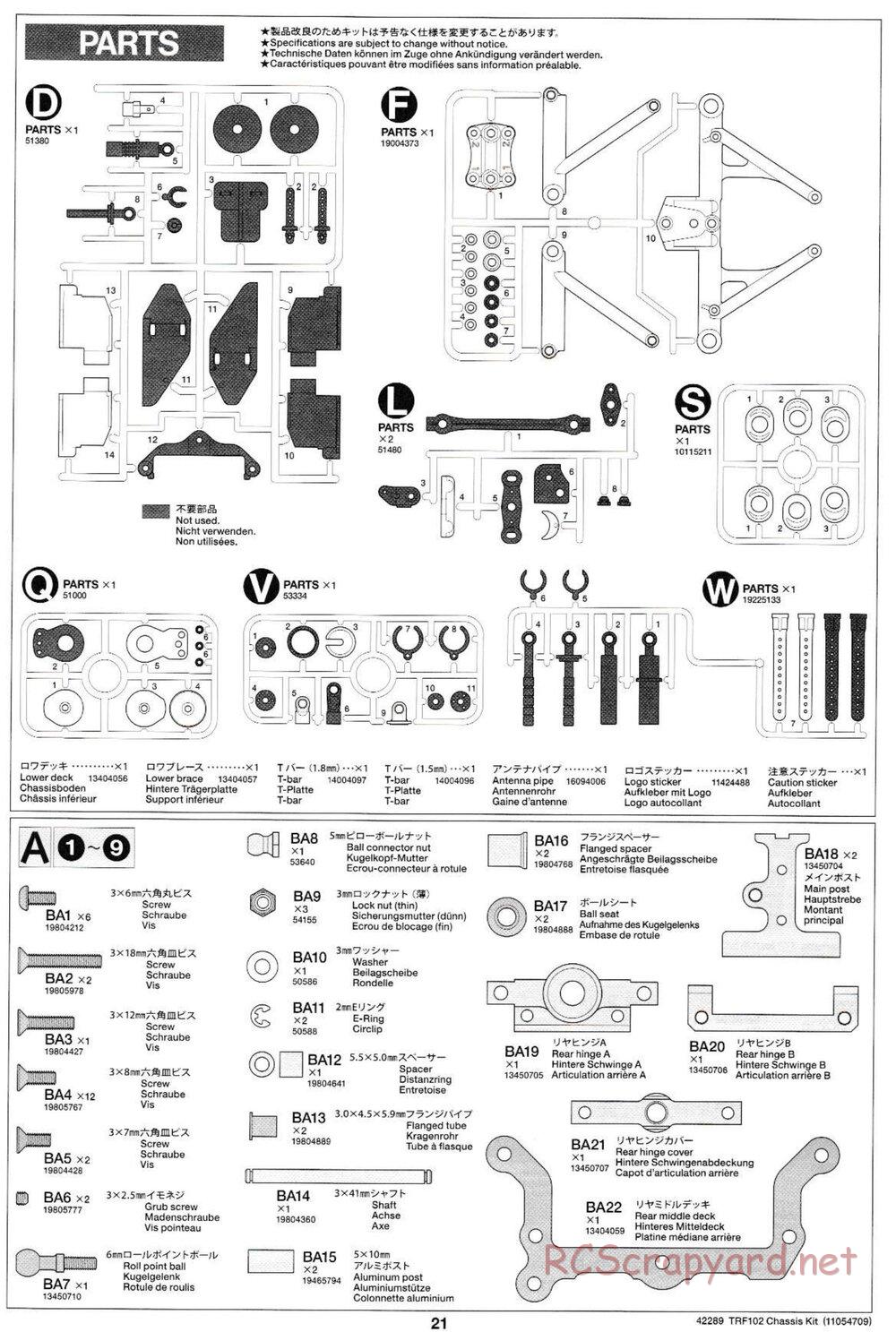 Tamiya - TRF102 Chassis - Manual - Page 21