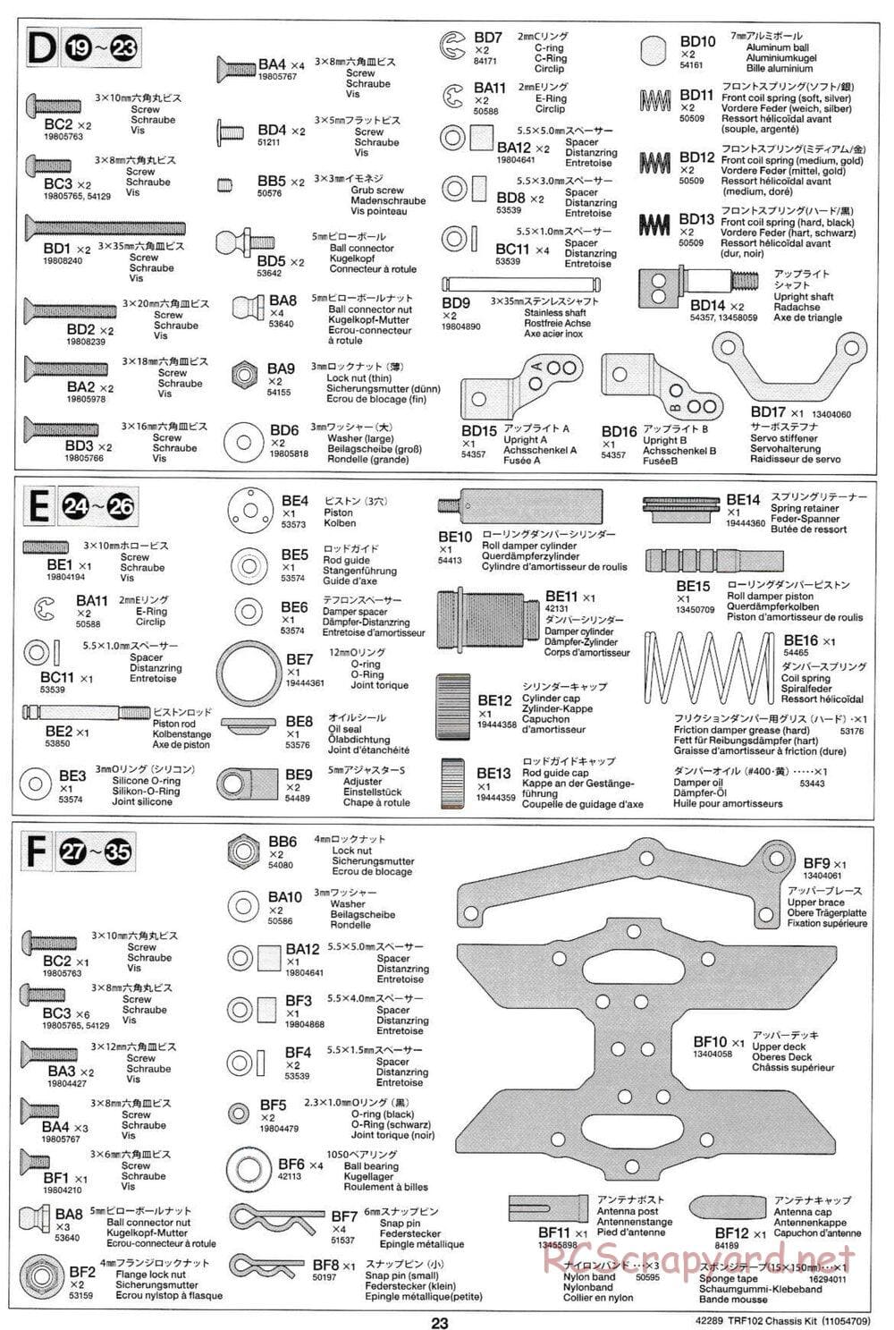 Tamiya - TRF102 Chassis - Manual - Page 23