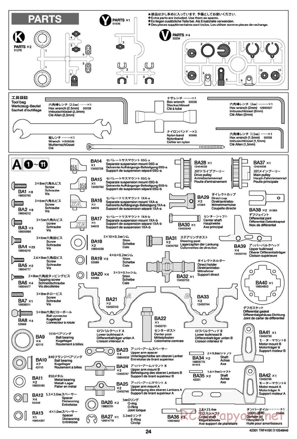 Tamiya - TRF419X Chassis - Manual - Page 24