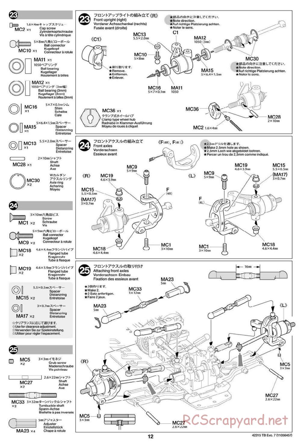 Tamiya - TB Evo.7 Chassis - Manual - Page 12