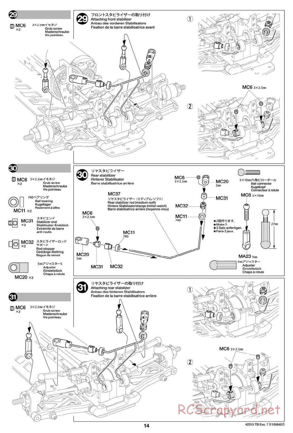 Tamiya - TB Evo.7 Chassis - Manual - Page 14