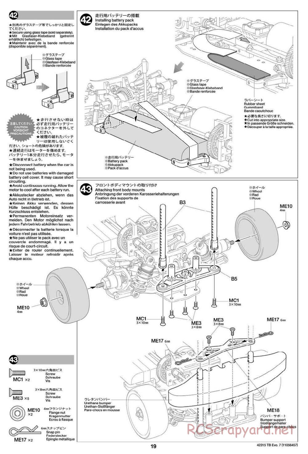 Tamiya - TB Evo.7 Chassis - Manual - Page 19
