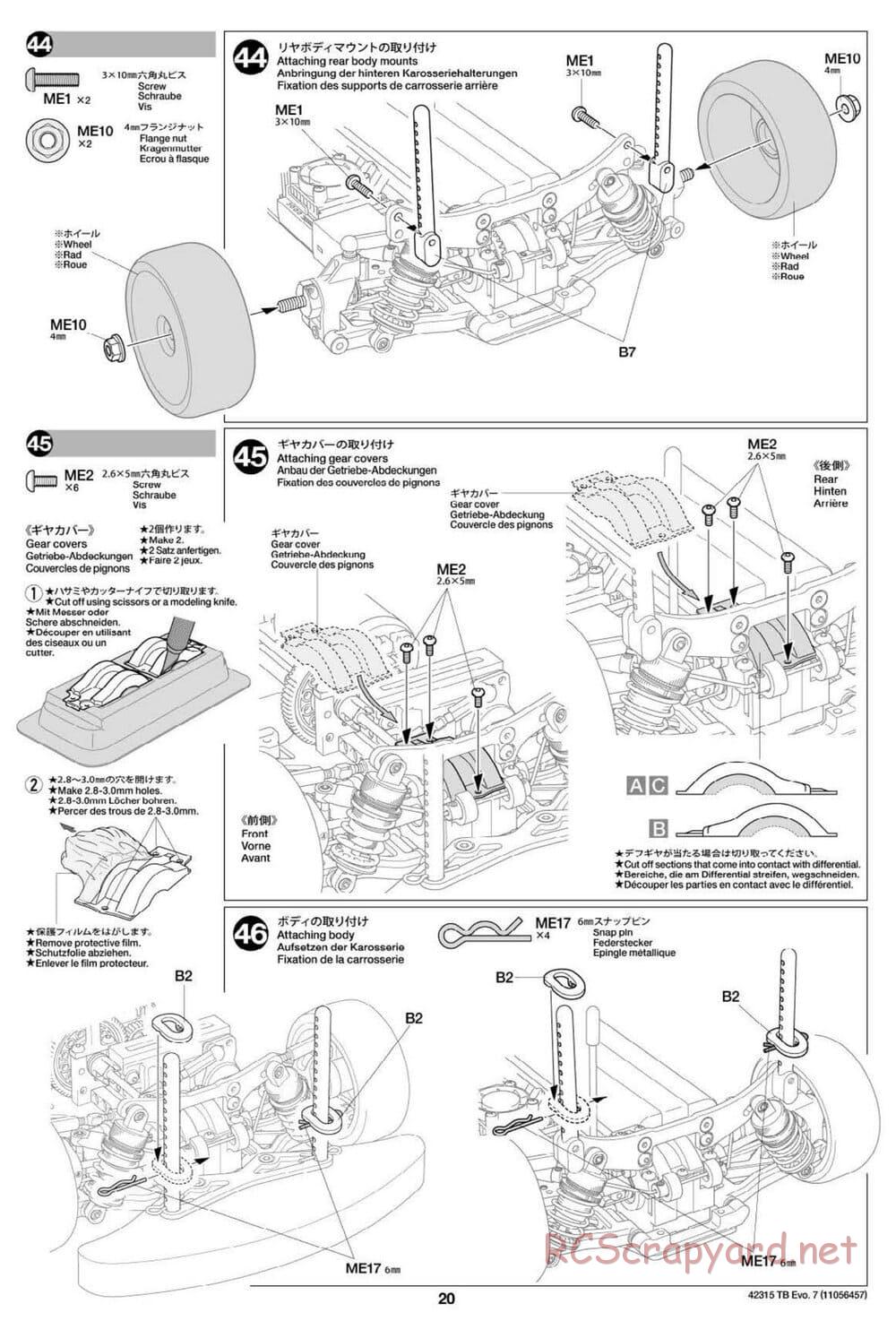 Tamiya - TB Evo.7 Chassis - Manual - Page 20