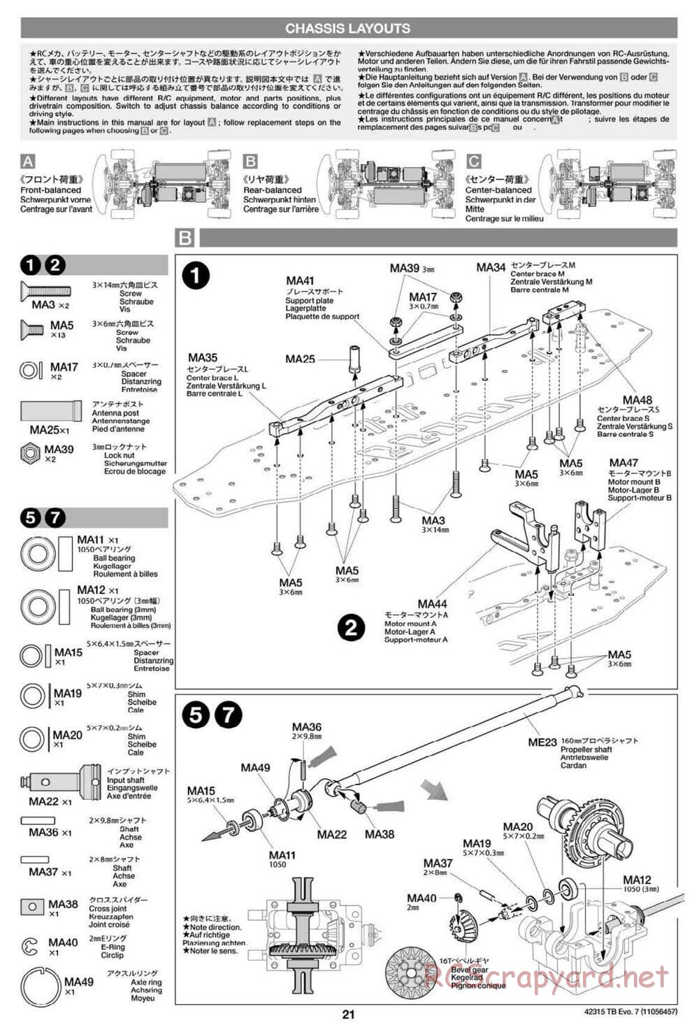 Tamiya - TB Evo.7 Chassis - Manual - Page 21