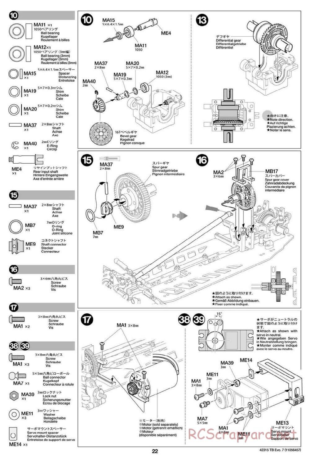 Tamiya - TB Evo.7 Chassis - Manual - Page 22