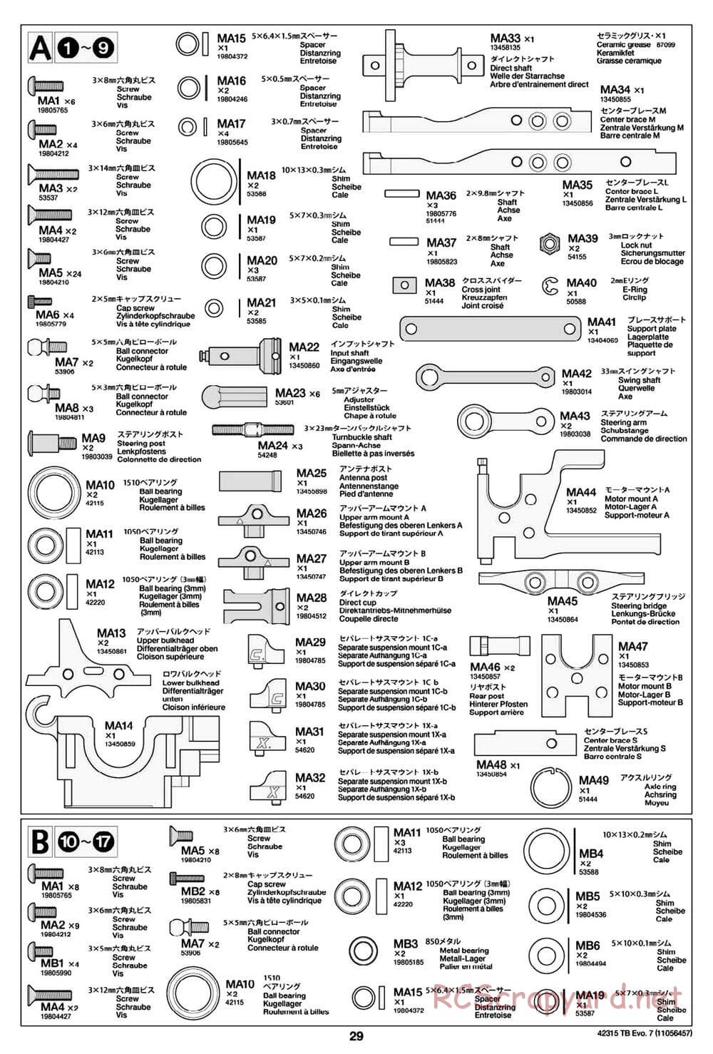 Tamiya - TB Evo.7 Chassis - Manual - Page 29