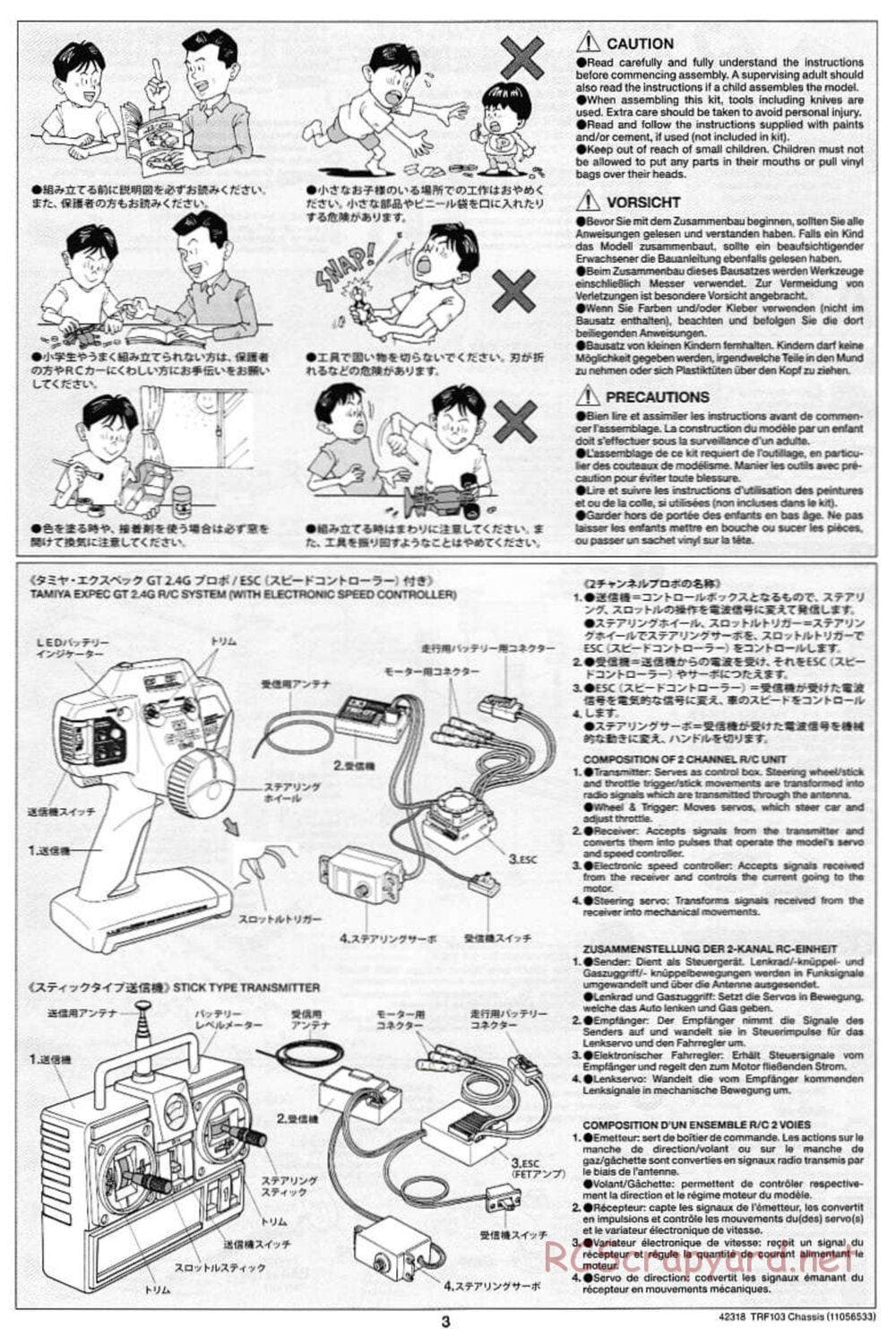 Tamiya - TRF103 Chassis - Manual - Page 3