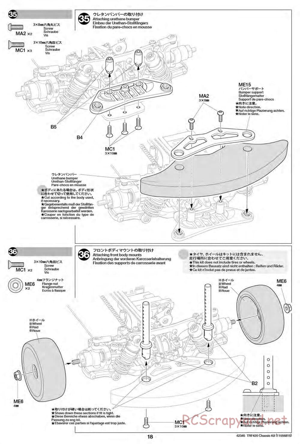 Tamiya - TRF420 Chassis - Manual - Page 18