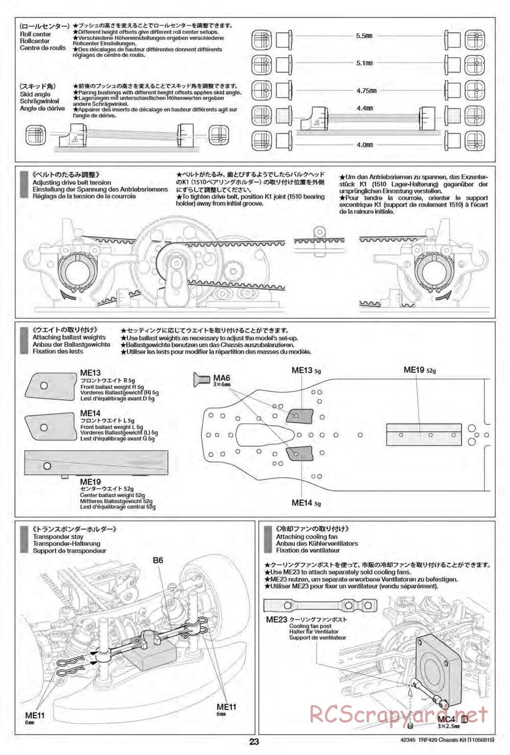 Tamiya - TRF420 Chassis - Manual - Page 23