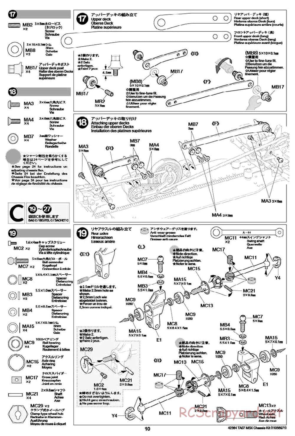 Tamiya - TA07 MSX Chassis - Manual - Page 10