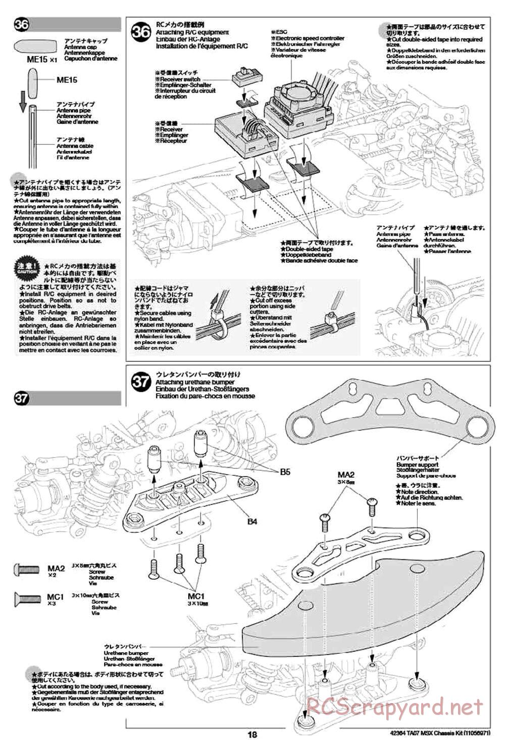 Tamiya - TA07 MSX Chassis - Manual - Page 18