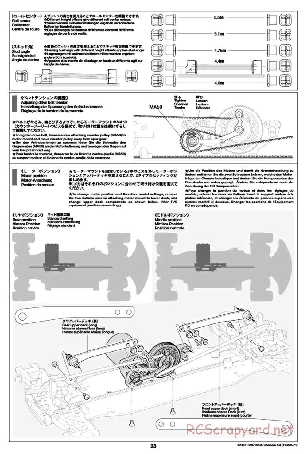Tamiya - TA07 MSX Chassis - Manual - Page 23