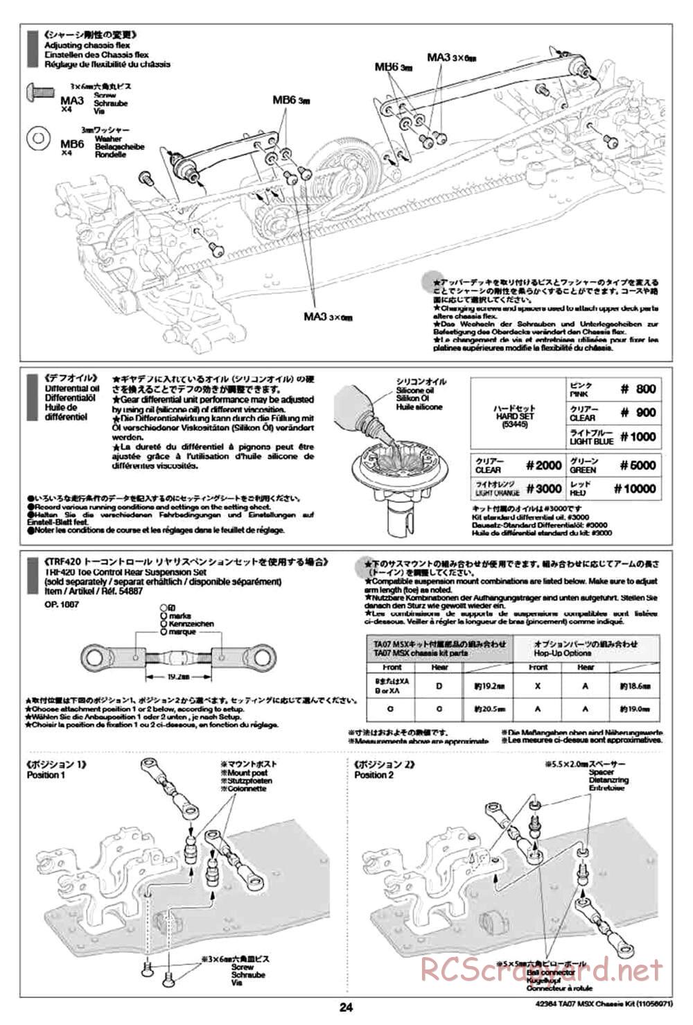 Tamiya - TA07 MSX Chassis - Manual - Page 24