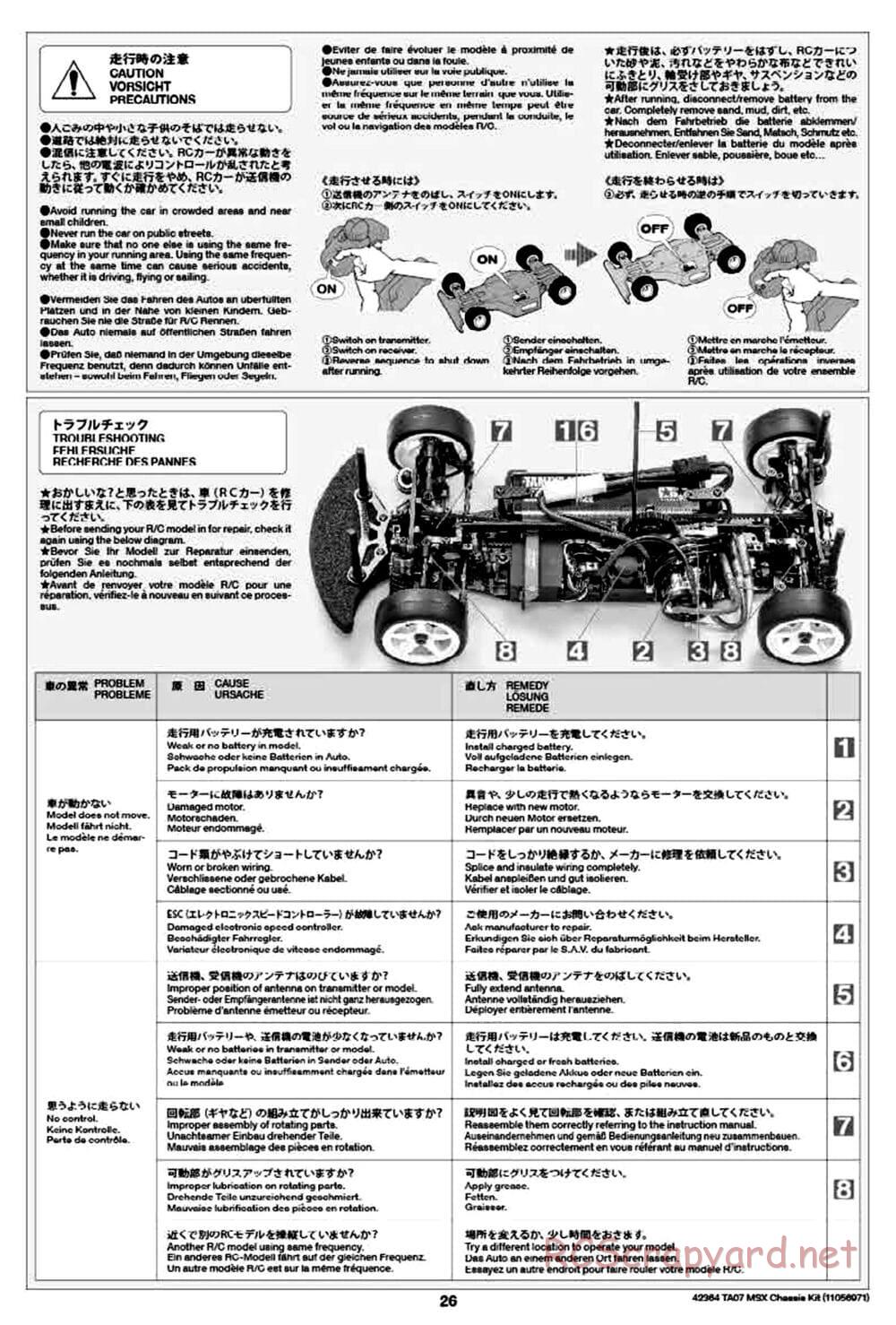 Tamiya - TA07 MSX Chassis - Manual - Page 26