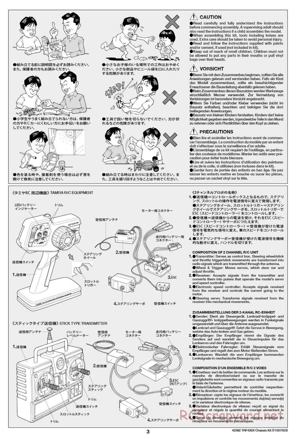 Tamiya - TRF420X Chassis - Manual - Page 3