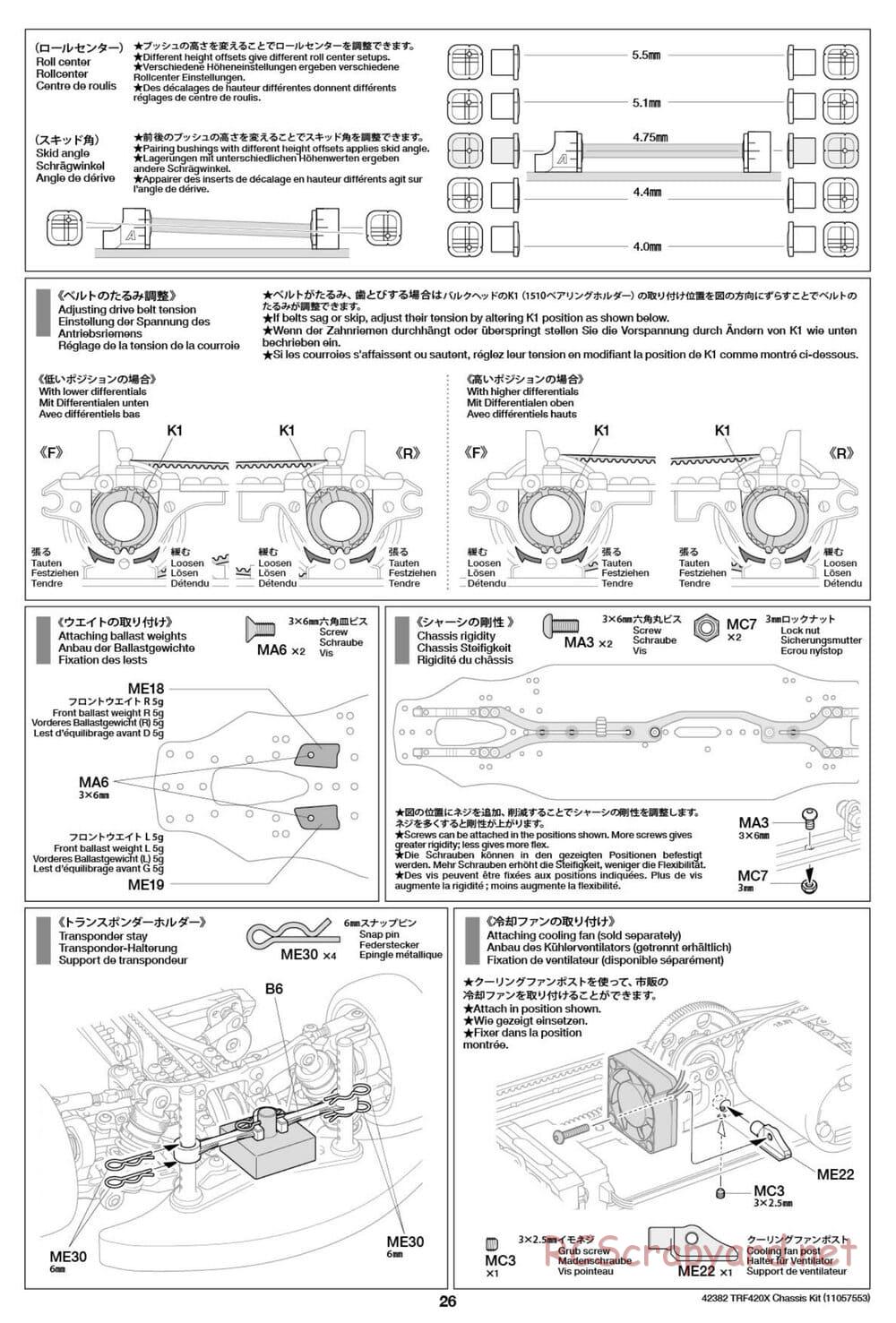 Tamiya - TRF420X Chassis - Manual - Page 26
