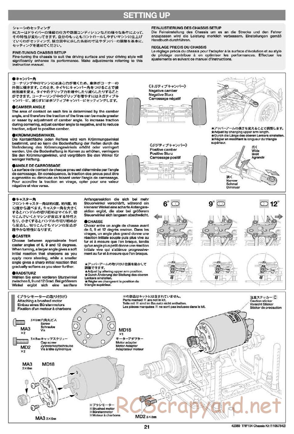 Tamiya - TRF104 Chassis - Manual - Page 21