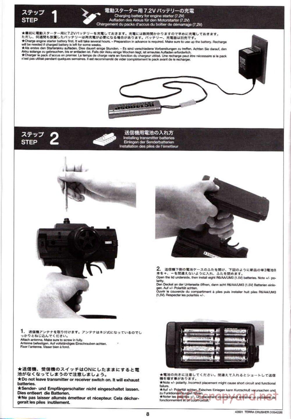 Tamiya - Terra Crusher - TGM-02 Chassis - Manual - Page 8