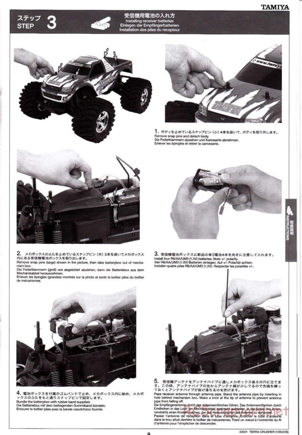 Tamiya - Terra Crusher - TGM-02 Chassis - Manual - Page 9