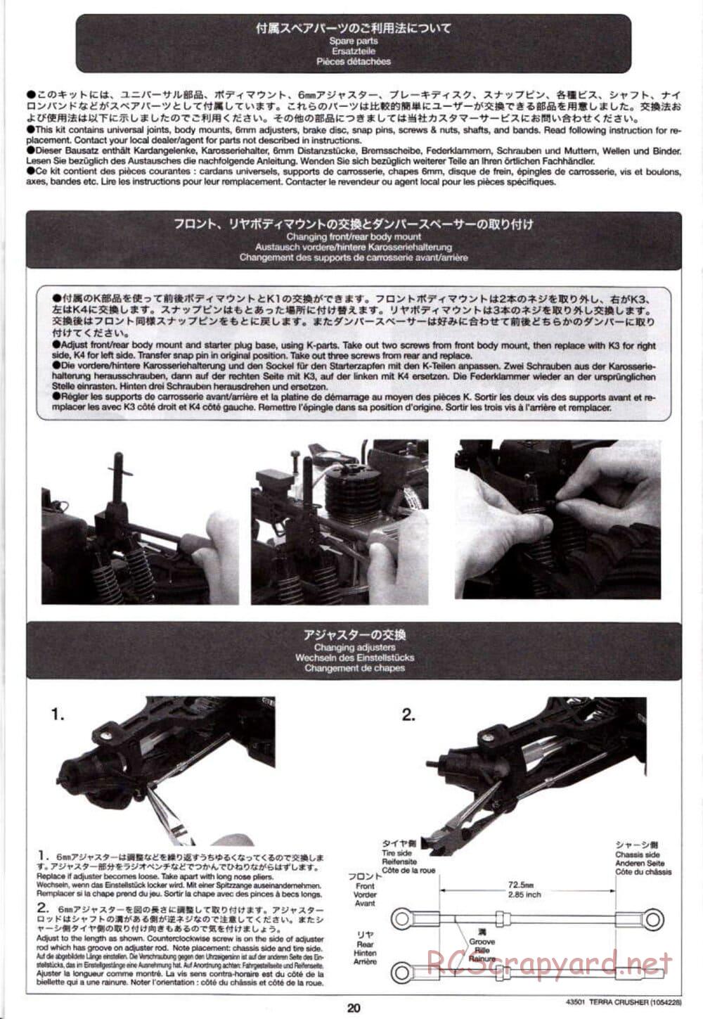 Tamiya - Terra Crusher - TGM-02 Chassis - Manual - Page 20