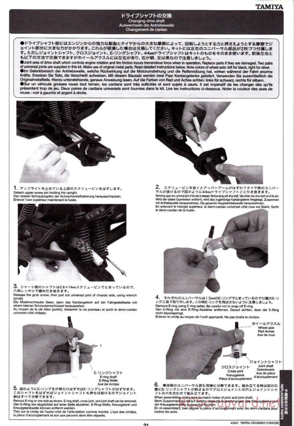 Tamiya - Terra Crusher - TGM-02 Chassis - Manual - Page 21