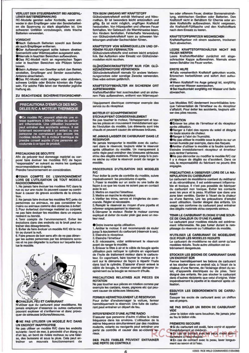 Tamiya - Wild Commando - TGM-02 Chassis - Manual - Page 6