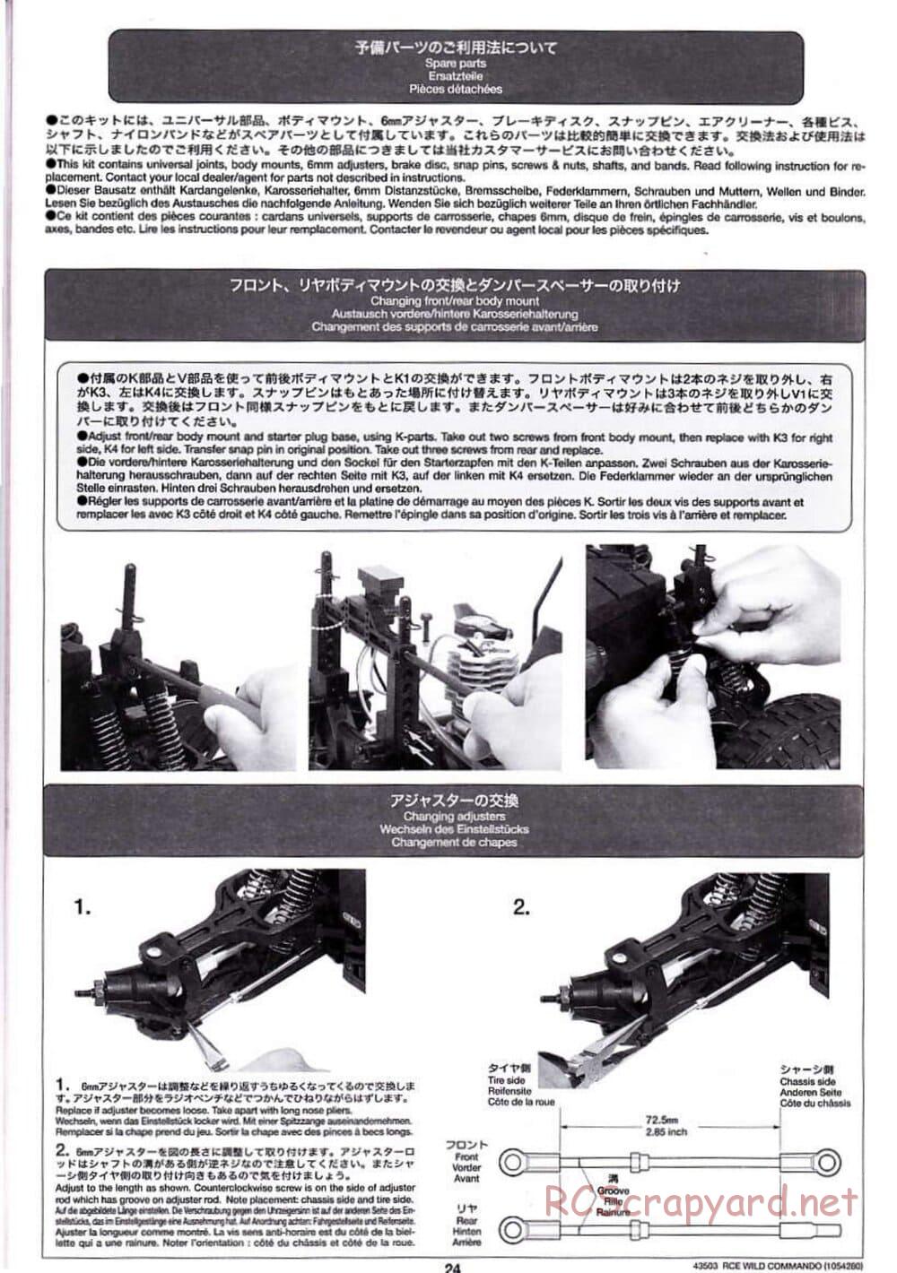 Tamiya - Wild Commando - TGM-02 Chassis - Manual - Page 24