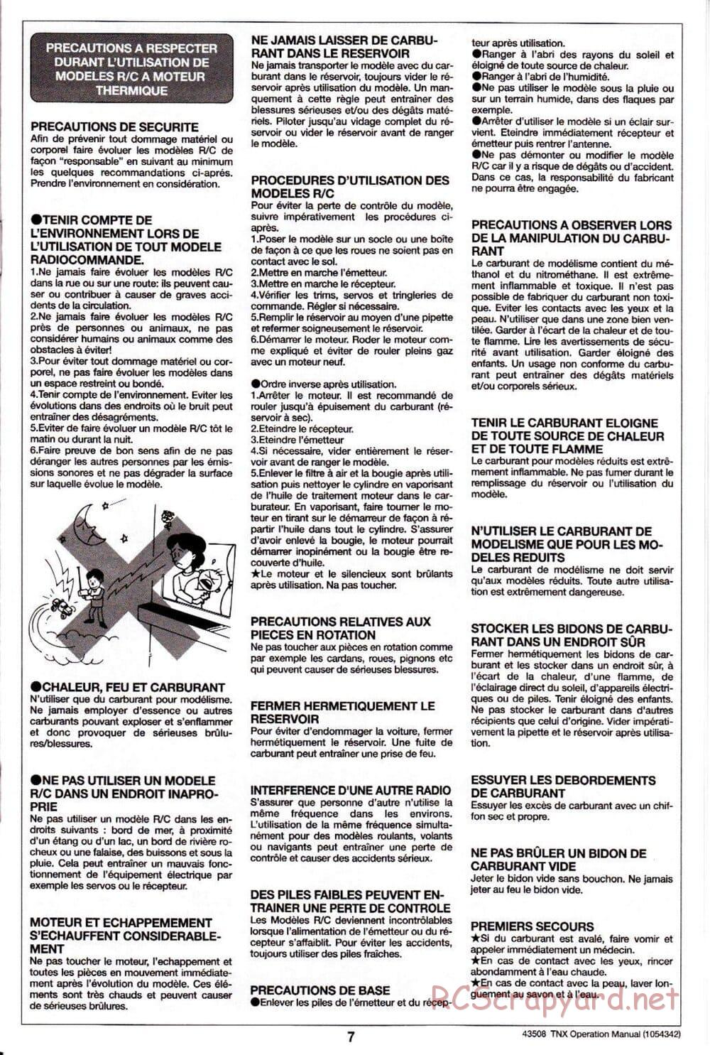 Tamiya - TNX - Operating Manual - Page 7