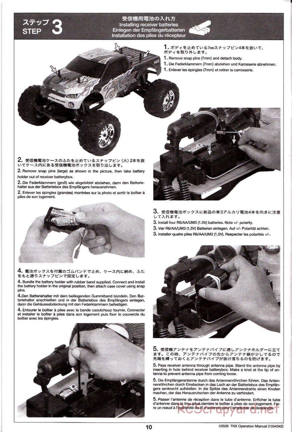 Tamiya - TNX - Operating Manual - Page 10