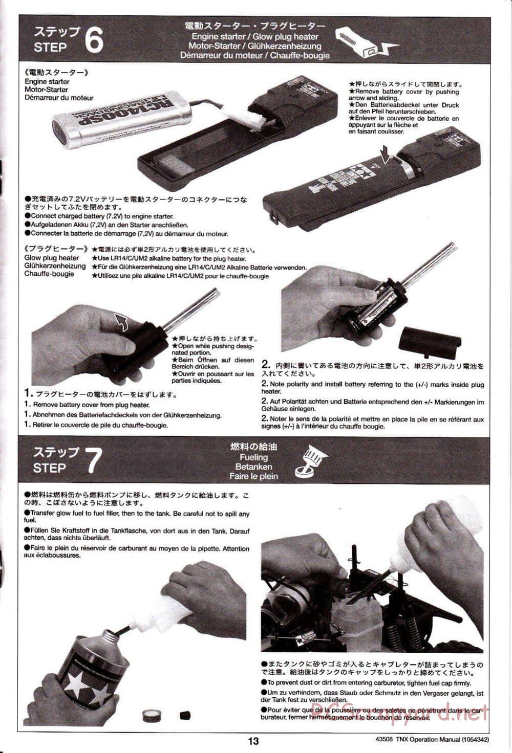 Tamiya - TNX - Operating Manual - Page 13