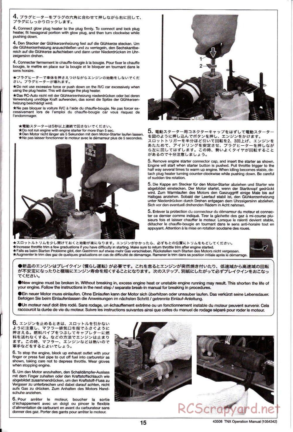 Tamiya - TNX - Operating Manual - Page 15