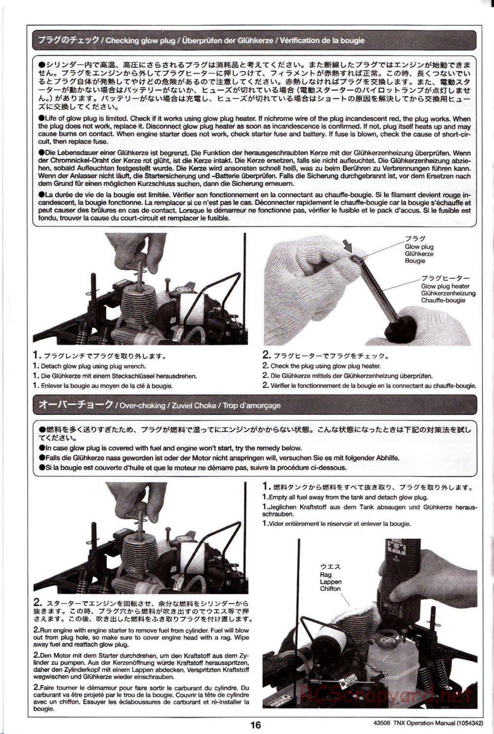 Tamiya - TNX - Operating Manual - Page 16