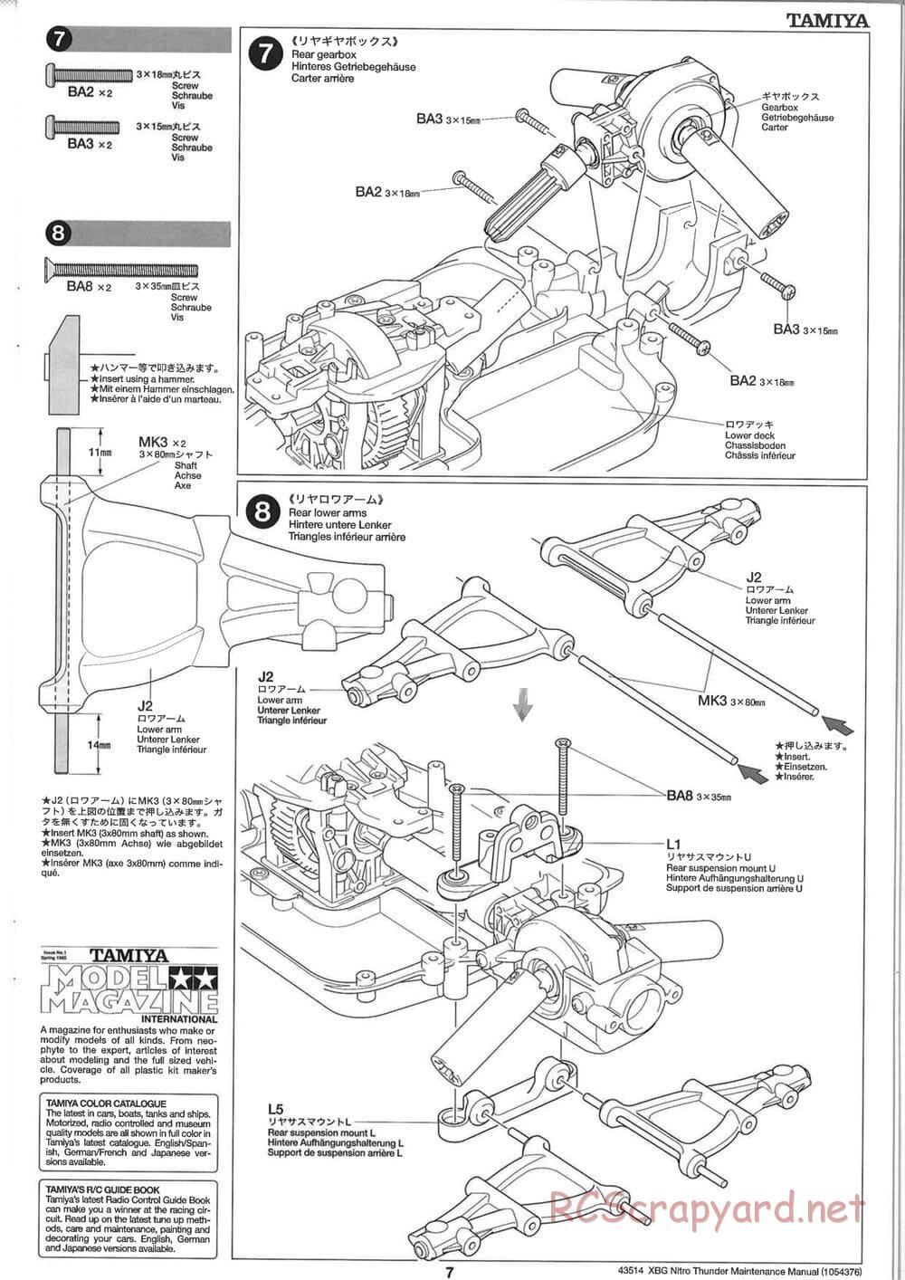 Tamiya - Nitro Thunder - NDF-01 Chassis - Manual - Page 7
