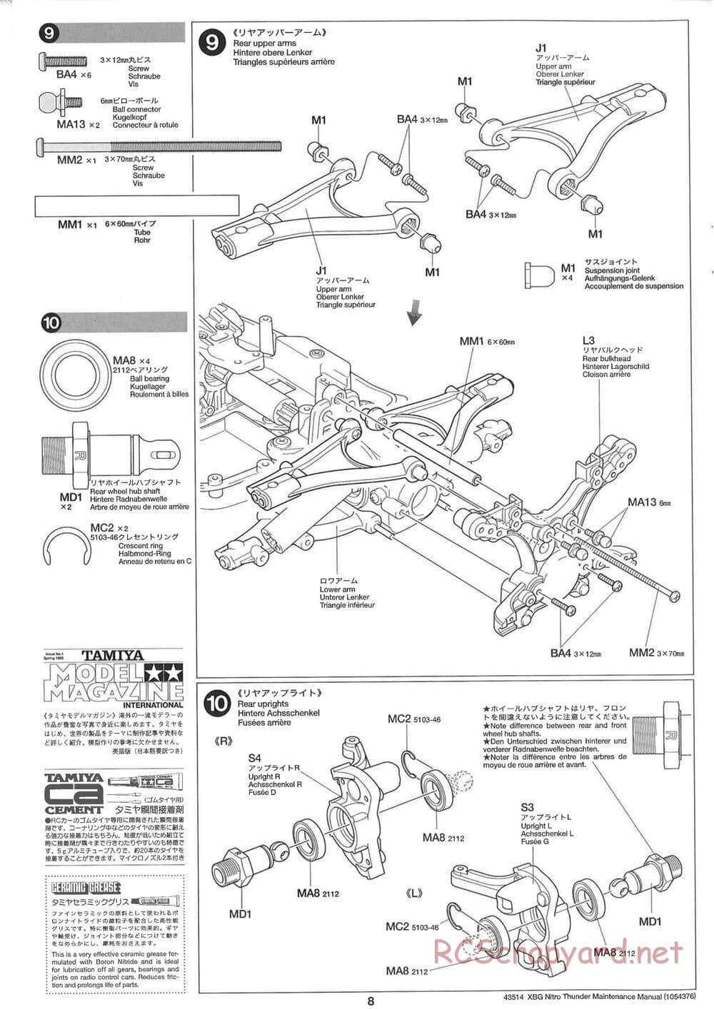 Tamiya - Nitro Thunder - NDF-01 Chassis - Manual - Page 8