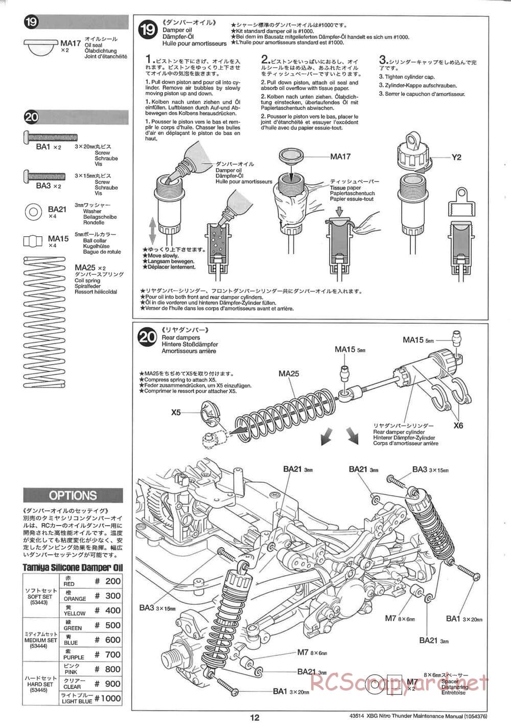 Tamiya - Nitro Thunder - NDF-01 Chassis - Manual - Page 12