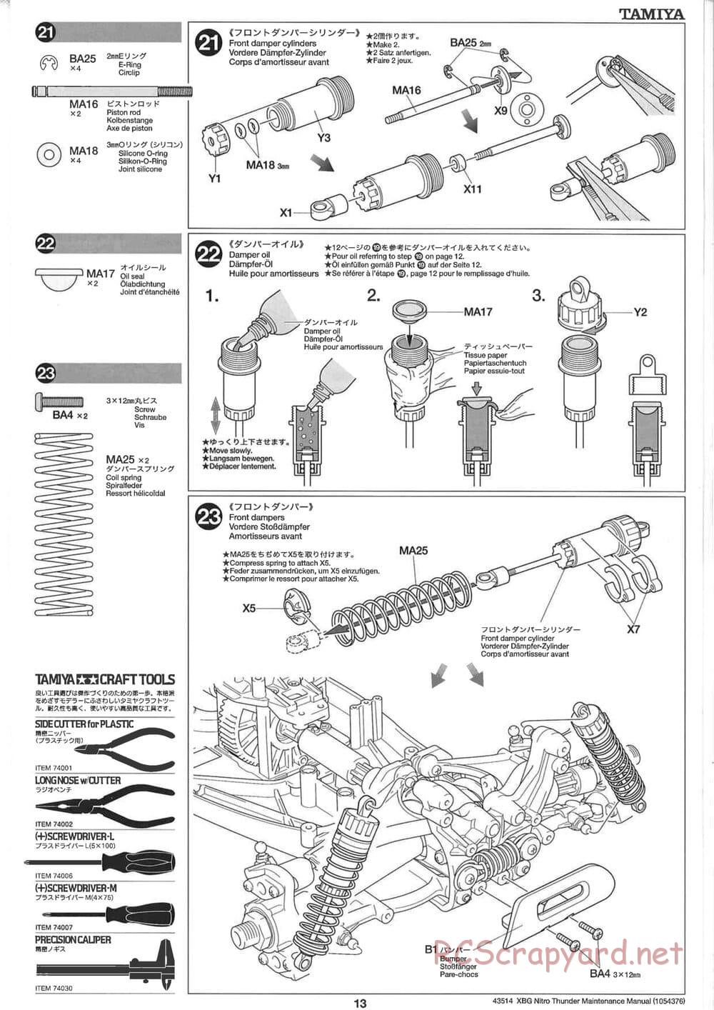 Tamiya - Nitro Thunder - NDF-01 Chassis - Manual - Page 13